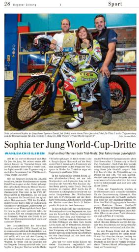 Sophia ter Jung World-Cup-Dritte